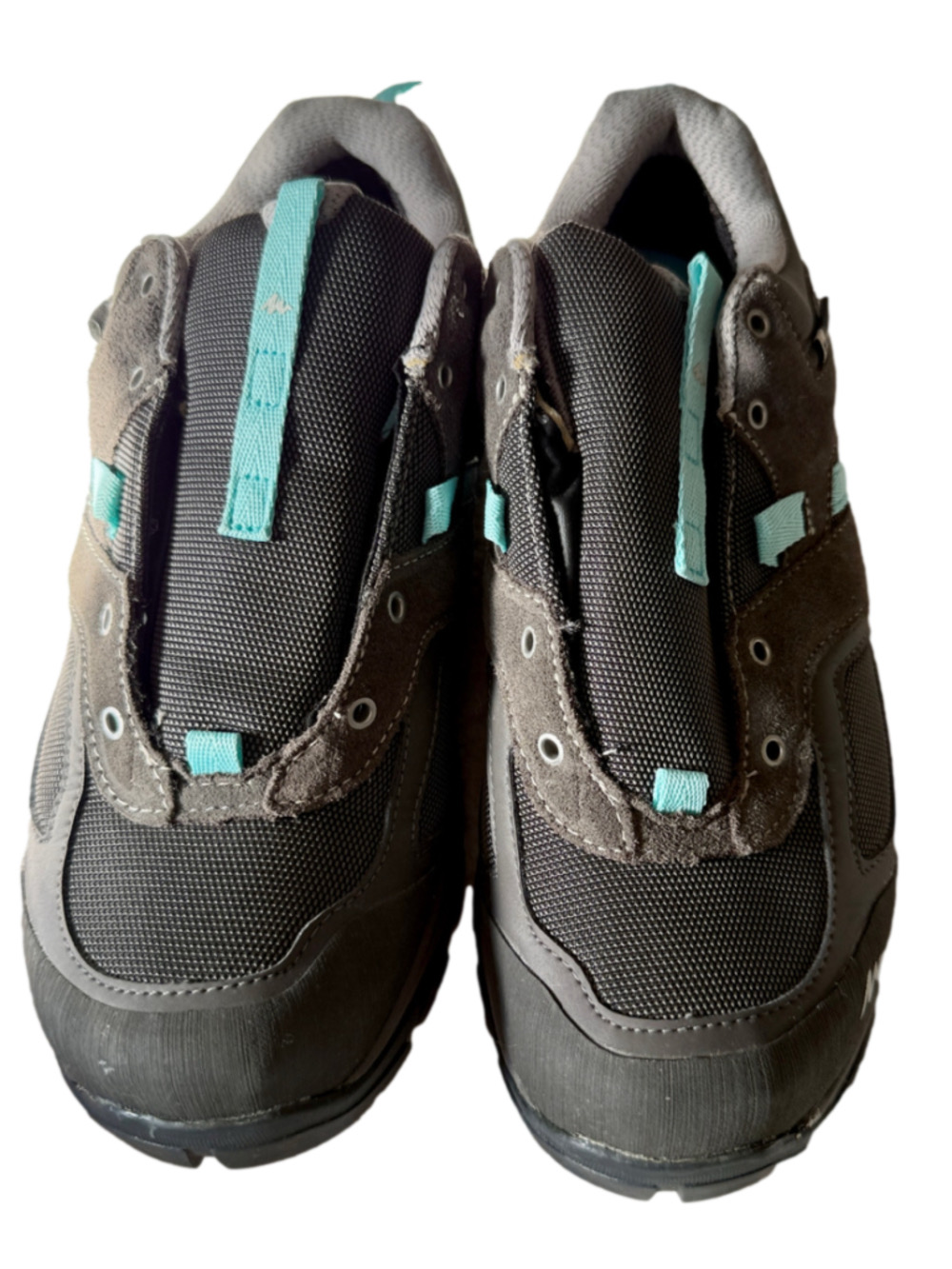 Women's Quechua Waterproof Athletic Shoes Grey Blue Size 8